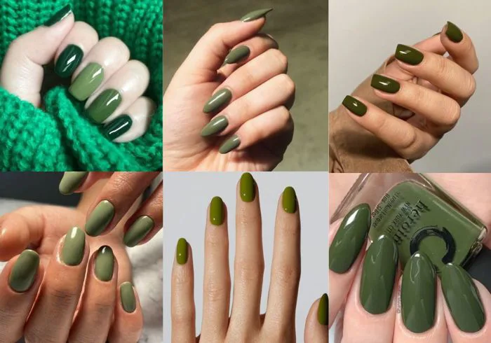 Các mẫu nail màu xanh rêu ấn tượng xu hướng 2024 | TIKI