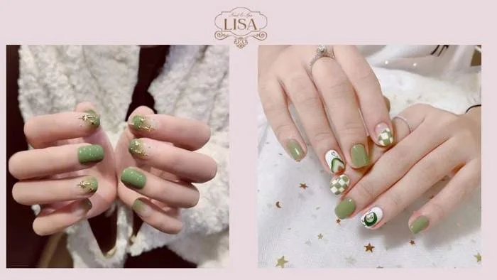 99+ Mẫu nail màu xanh rêu đẹp nhẹ nhàng cho nàng cực xinh