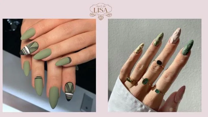 99+ Mẫu nail màu xanh rêu đẹp nhẹ nhàng cho nàng cực xinh