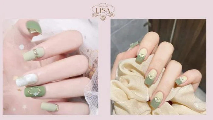99+ Mẫu nail màu xanh rêu đẹp nhẹ nhàng cho nàng cực xinh
