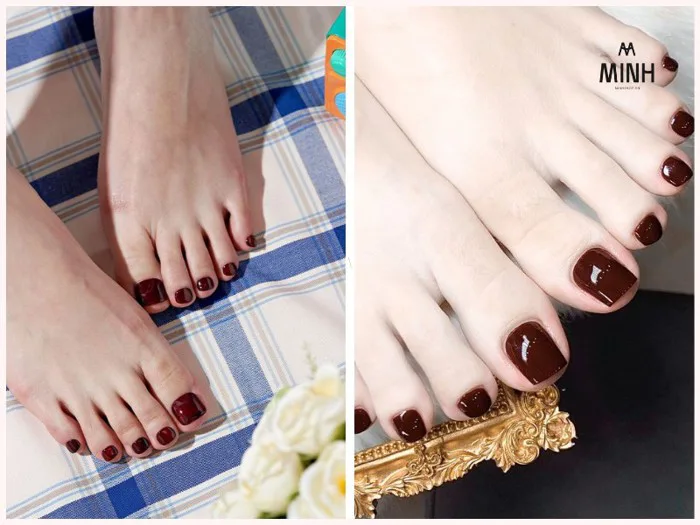 Top 50+ mẫu nail chân màu đỏ tôn da, sang chảnh nhất Tết này | Minhshop.vn
