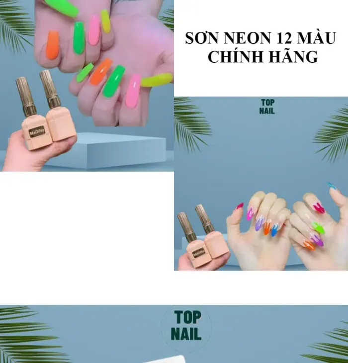 Màu sơn móng tay chân nail neon , Sét sơn gel bảng 12 màu tặng kèm bảng  móng mẫu | Lazada Việt Nam