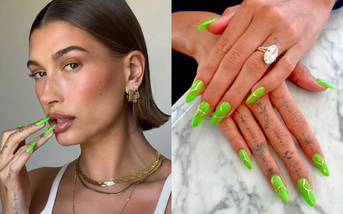 10 mẫu nail thời thượng được Hailey Bieber yêu thích - Tạp chí Đẹp