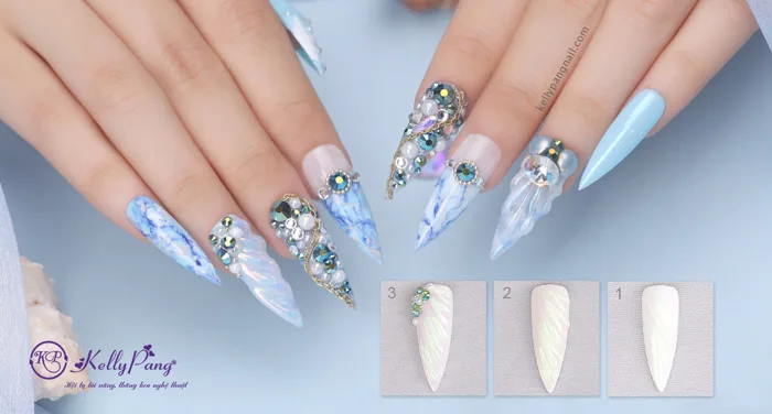 Nail Ngọc Trai Kĩ Thuật Tráng Gương - Kelly Pang