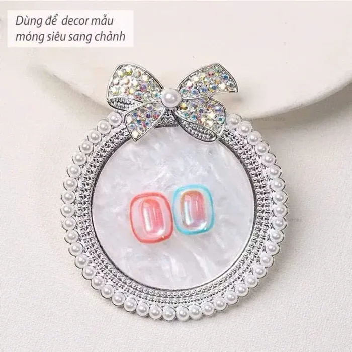 Khay ngọc trai pha màu Nail-Chụp ảnh móng nail