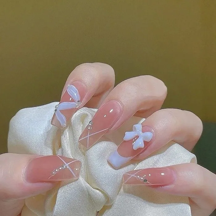 Top 15+ mẫu nail nơ thời thượng cho cô nàng hiện đại