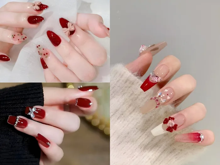 Top 20+ mẫu nail đính nơ đẹp, nữ tính và cực dễ thương