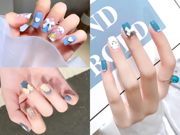 Top 20+ mẫu nail đính nơ đẹp, nữ tính và cực dễ thương