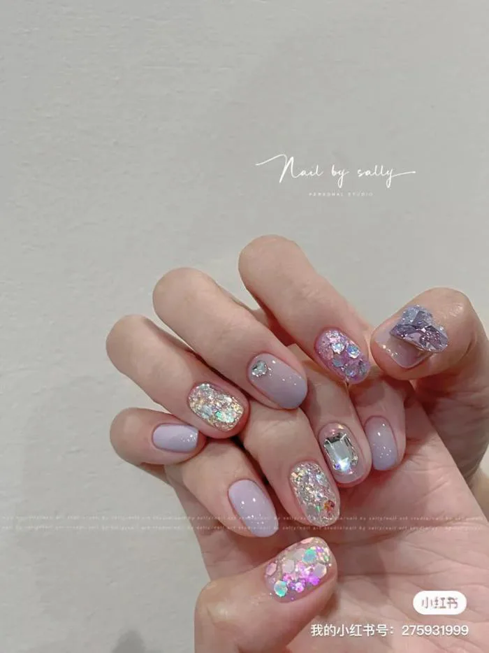 99+ mẫu nail màu tím đẹp, nail màu tím nữ tính HOT TREND