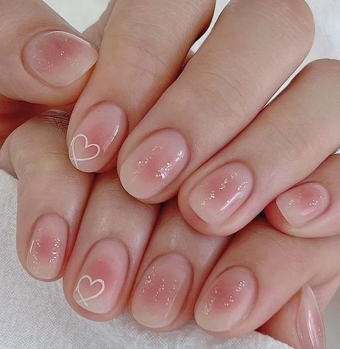 80+ mẫu nail trái tim dễ thương, cute xỉu up xỉu down
