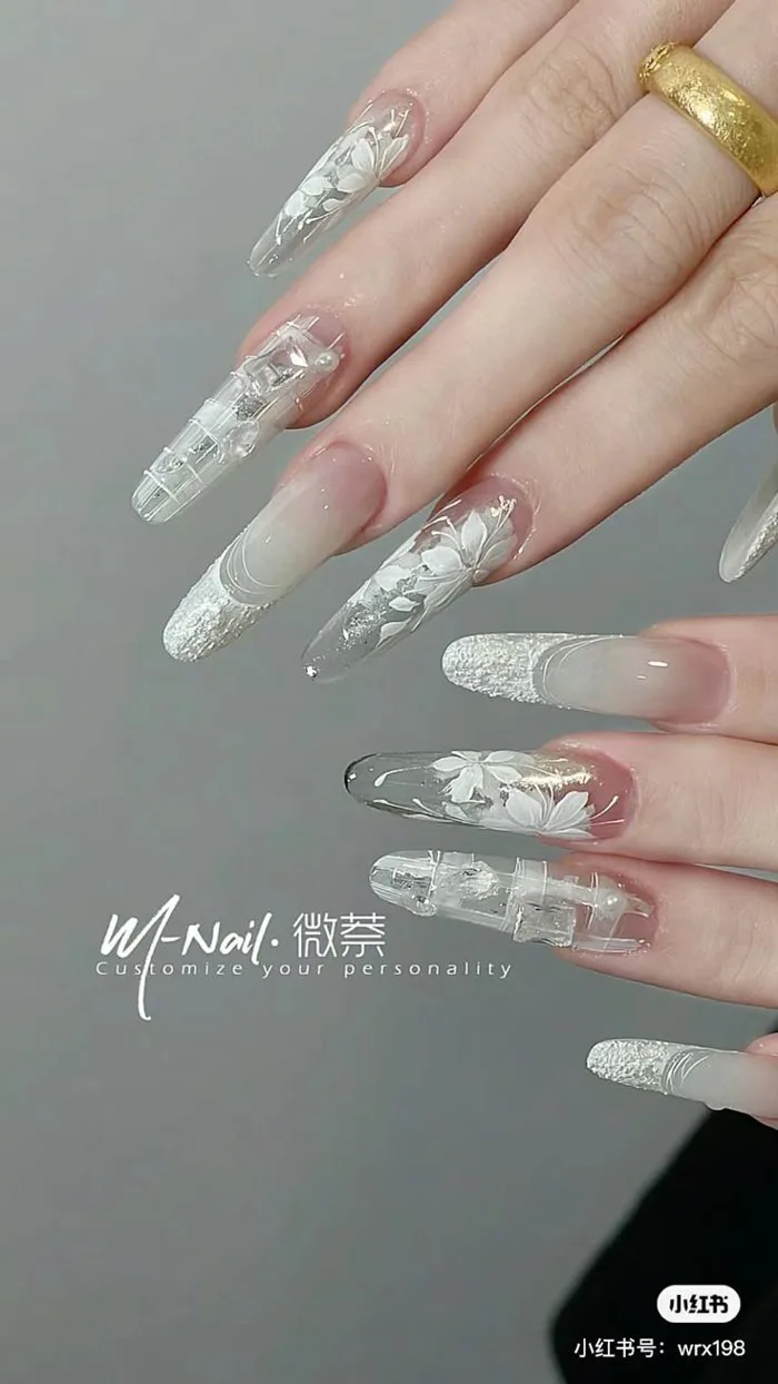Mẫu nail trung quốc | Mẫu nail hot nhất hiện nay, Nail đài trung, Nail cô
