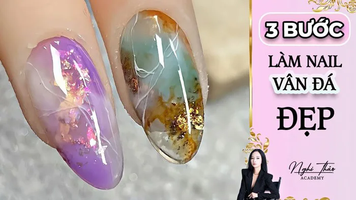 3 bước làm nail vân đá đẹp