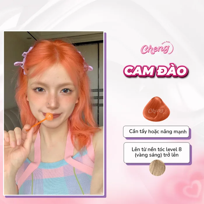 Thuốc nhuộm tóc màu CAM ĐÀO- ORANGE PEACH Chenglovehairs Chengloveshair  Chengloveshairs Chenglovehair - Lazada | Lazada Việt Nam