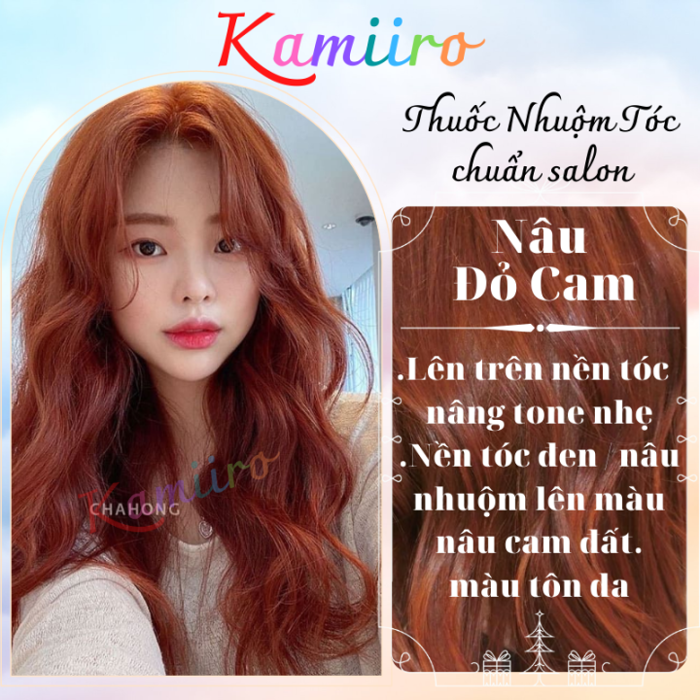 Thuốc nhuộm tóc MÀU NÂU CAM ĐẤT - NÂU CAM ÁNH ĐỎ CHUẨN SALON KAMIIRO |  Lazada Việt Nam