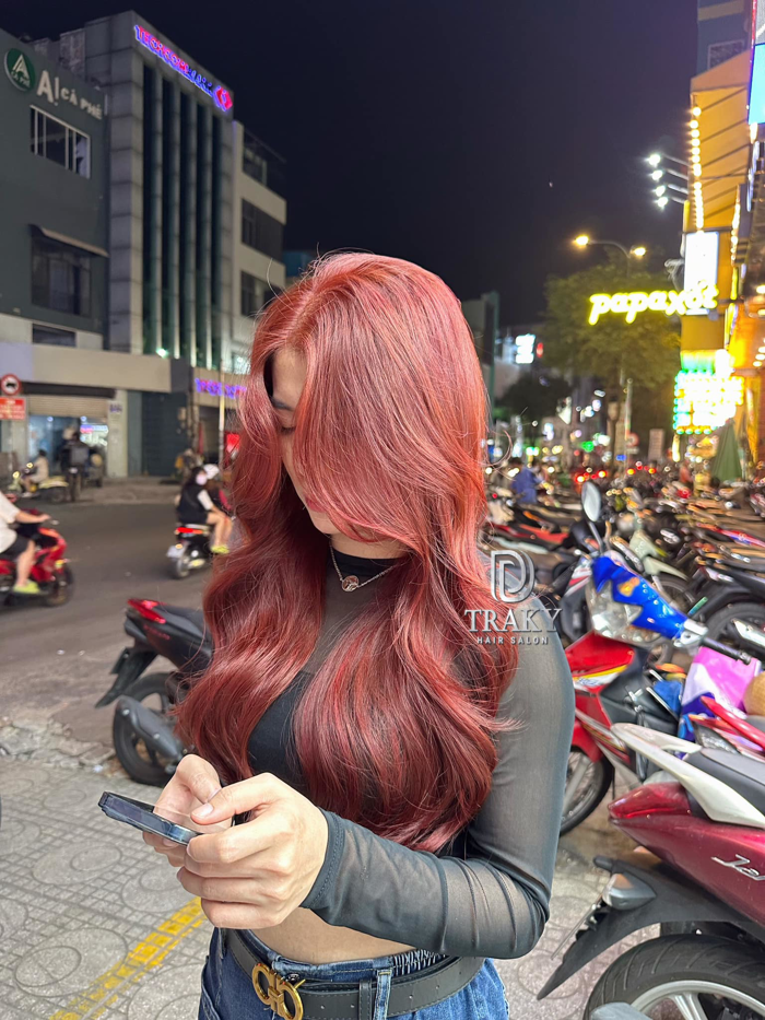 Tóc màu đỏ cam Tóc màu đỏ cam