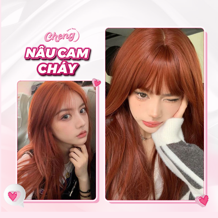 Thuốc Nhuộm Tóc Màu NÂU CAM CHÁY Không Tẩy | Chenglovehair, Chenglovehairs - Cheng Love Hair Thuốc Nhuộm Tóc Màu NÂU CAM CHÁY Không Tẩy | Chenglovehair, Chenglovehairs - Cheng Love Hair