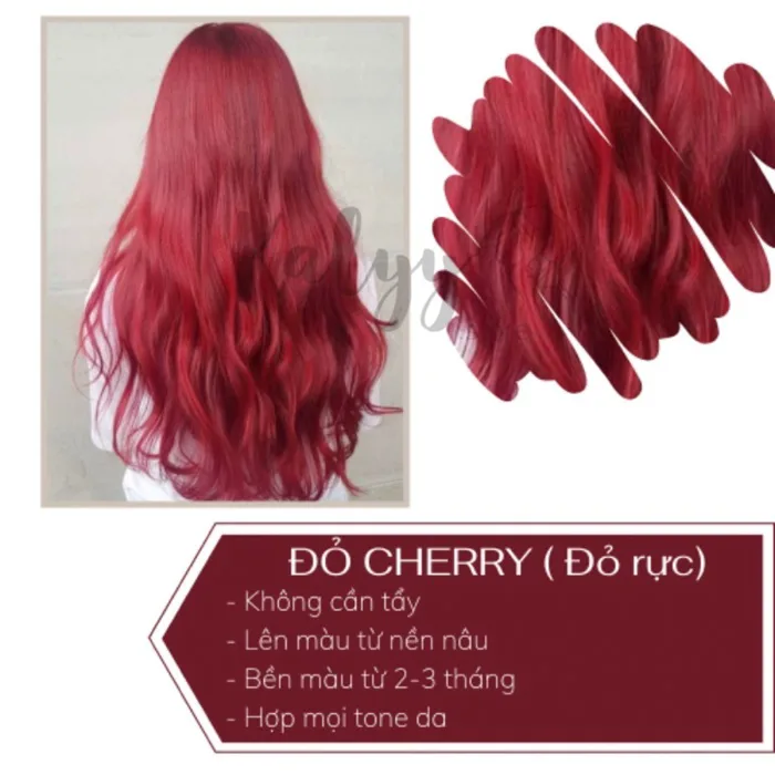 Thuốc nhuộm tóc ĐỎ CHERRY tặng kèm oxy