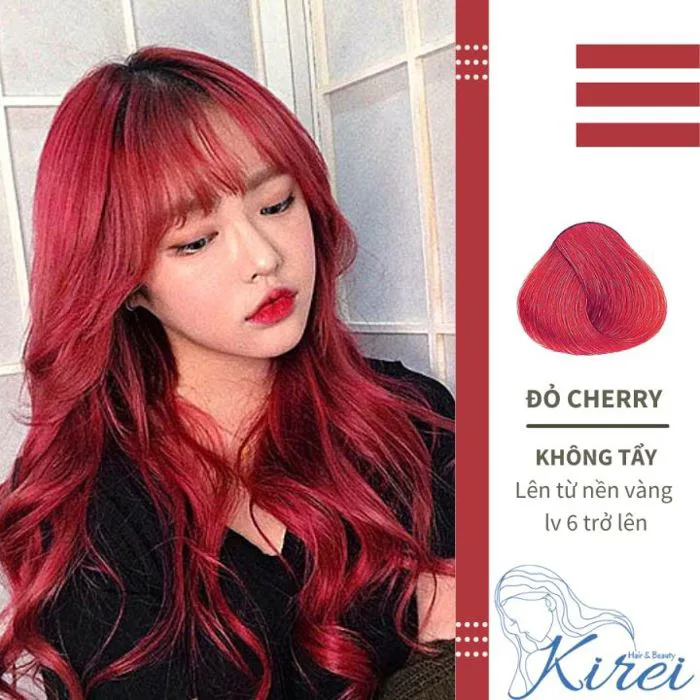 thuốᴄ Nhuộm Tóc Màu ĐỎ CHERRY Không Cần Tẩy | Kirei Hair Kireihairs  KIREIHAIR - Lazada | Lazada Việt Nam