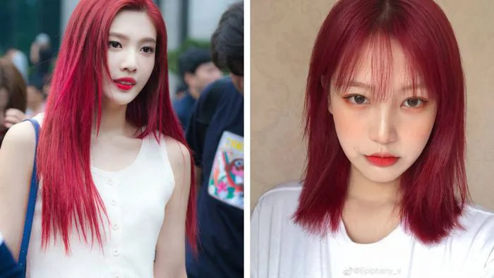 Bắt kịp xu hướng với 5 mẫu tóc đỏ cherry cực hot