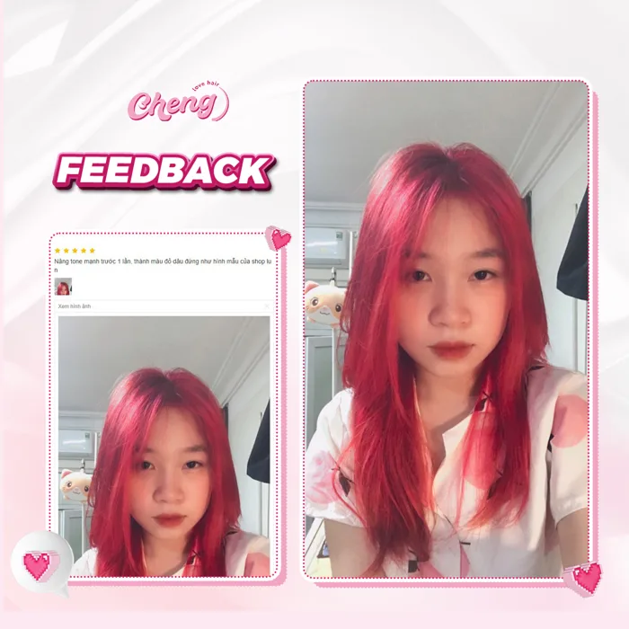 Thuốc Nhuộm Tóc Màu ĐỎ DÂU Không Tẩy - Cheng Love Hair