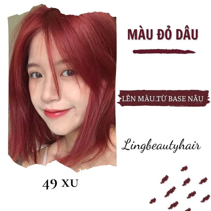 Thuốc nhuộm tóc màu ĐỎ DÂU kèm oxy và gang tay - Lazada | Lazada Việt Nam