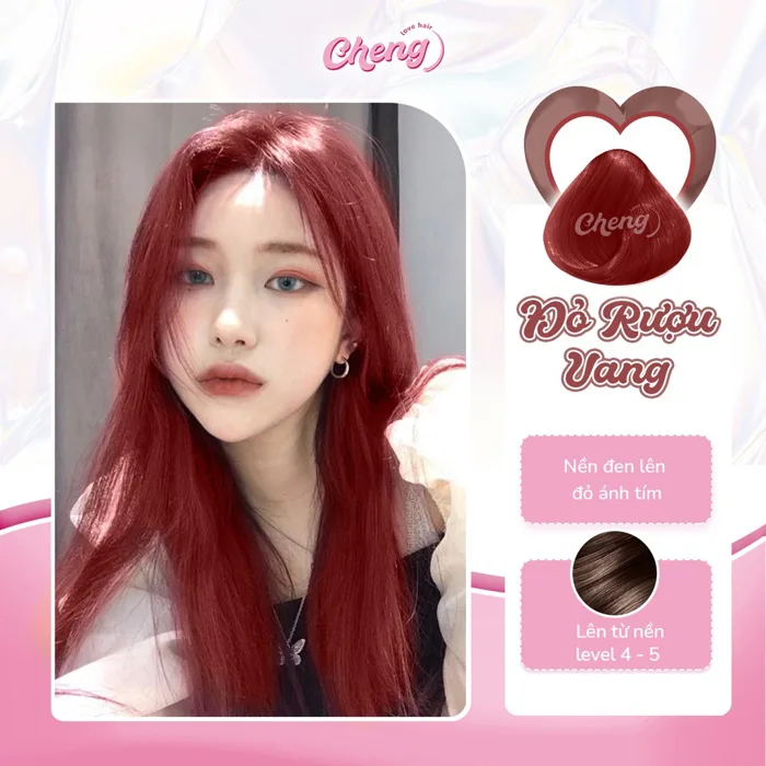 Thuốc Nhuộm Tóc Đỏ Rượu Vang - Cheng Love Hair