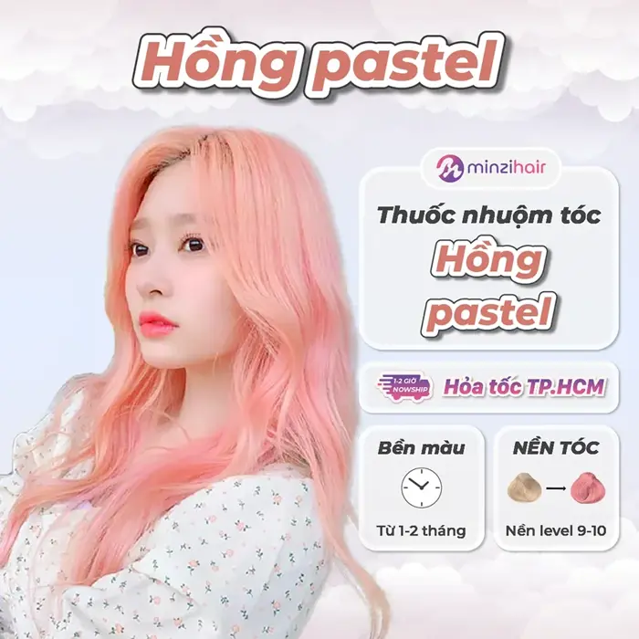 Thuốc Nhuộm Tóc Màu Hồng Pastel - Thuốc nhuộm tóc minzihair