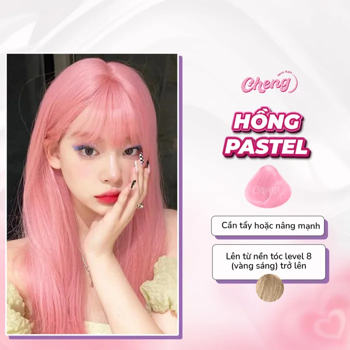 Thuốc Nhuộm Tóc Màu HỒNG PASTEL | Chenglovehair Chenglovehairs | Lazada Việt Nam