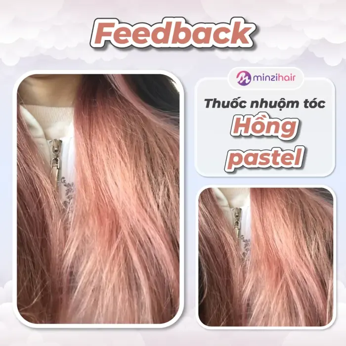 Thuốc Nhuộm Tóc Màu Hồng Pastel - Thuốc nhuộm tóc minzihair