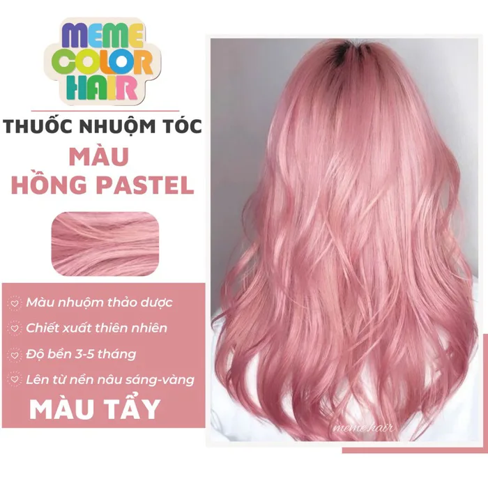 Thuốc nhuộm tóc màu hồng pastel tặng kèm oxy trợ dưỡng và bao tay Thuốc Nhuộm Tóc Phù Hợp Mọi Tone Da - Lazada | Lazada Việt Nam