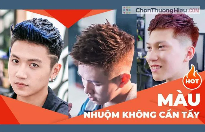 Những màu nhuộm không cần tẩy tóc cho nam đẹp và lâu phai