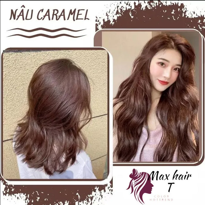 Thuốc nhuộm tóc màu caramel lên màu từ nền đen Cream Permanent Hair Color  Siêu Dưỡng Colagen - Lazada | Lazada Việt Nam