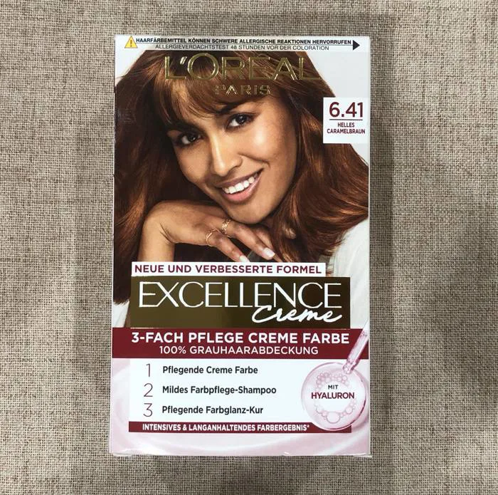 THUỐC NHUỘM TÓC L'Oreal Paris Excellence Cream Coloration 6.41 - Màu nâu  caramel