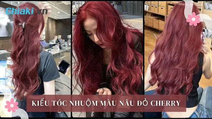 Top 10 Kiểu màu tóc nâu đỏ Cherry Hot 2026 siêu đẹp