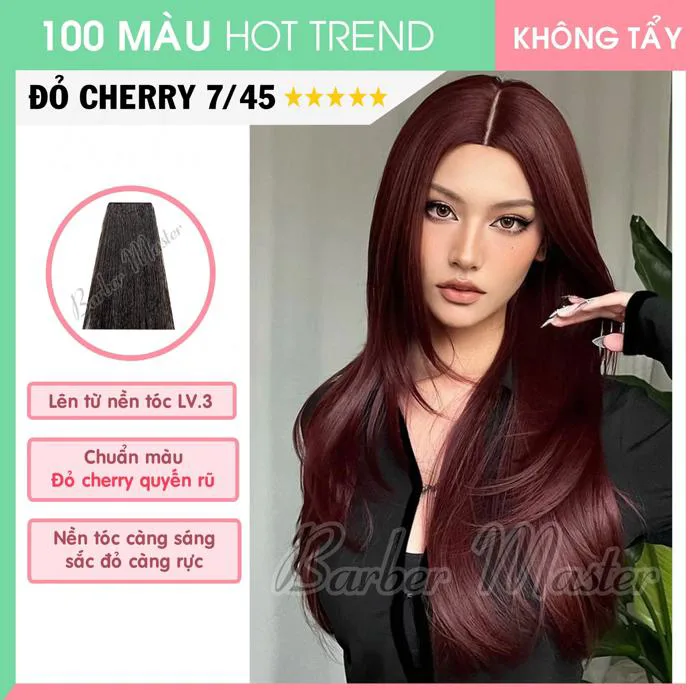 Màu thuốc nhuộm Nâu Đỏ Cherry - Lên từ nền tóc đen Level 3 nguồn sỉ uy tín  chất lượng | Thankinhtoc.vn