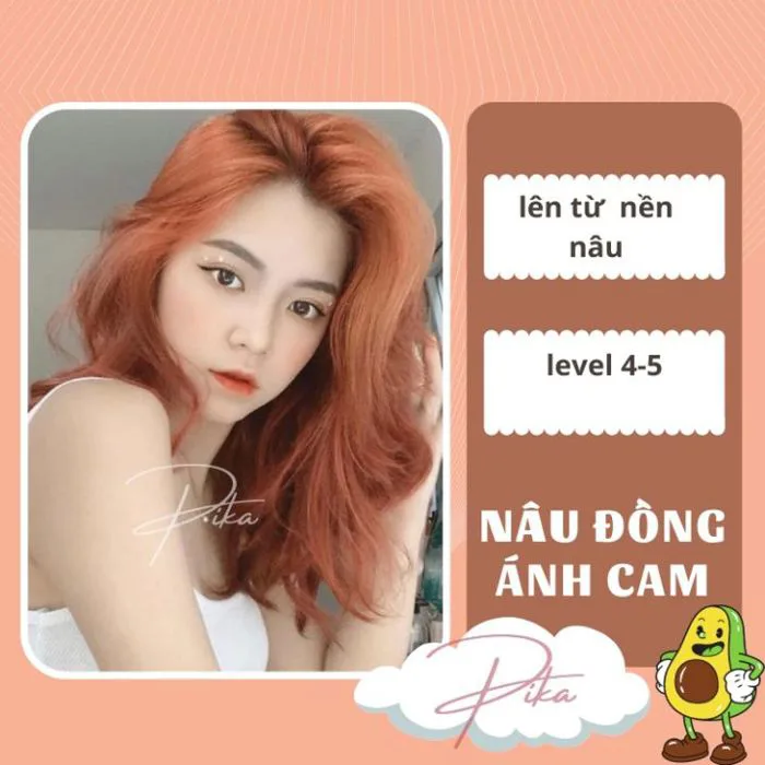 Thuốc Nhuộm Tóc Màu Nâu Đồng Ánh Cam Không Cần Tẩy | Pika Thuốc Nhuộm Tóc Cao Cấp Từ Dưỡng Ít Đến Siêu Dưỡng Thuốc Nhuộm Tóc Tại Nhà Hàn Quốc Lên