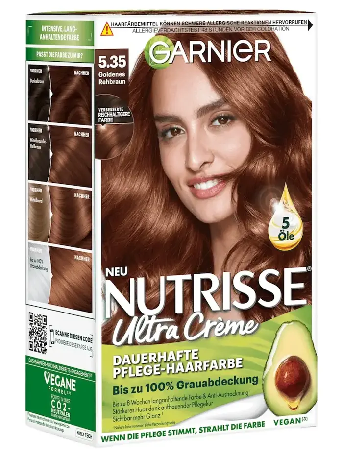 Thuốc Nhuôm Tóc Garnier Nutrisse 5.35 Nâu Vàng