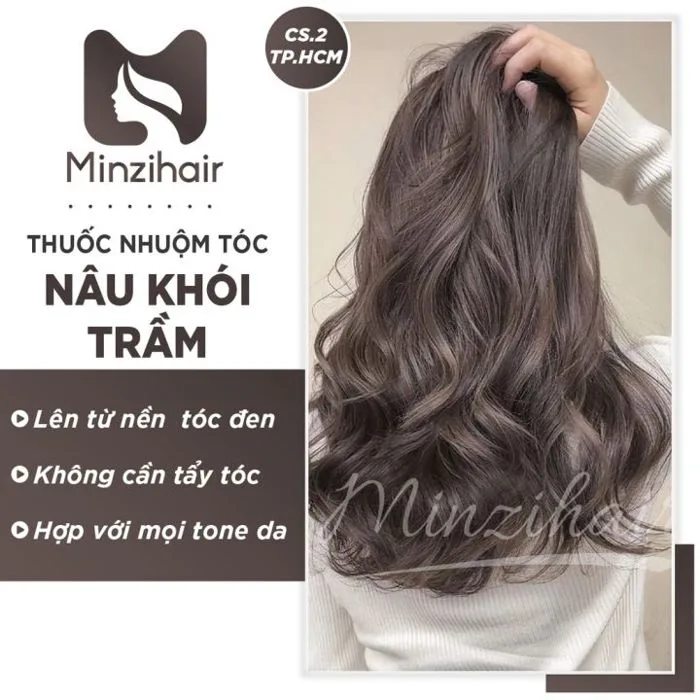 Thuốc Nhuộm Tóc Nâu Khói Trầm | Không Tẩy Lên Từ Nền Đen | Lazada Việt Nam