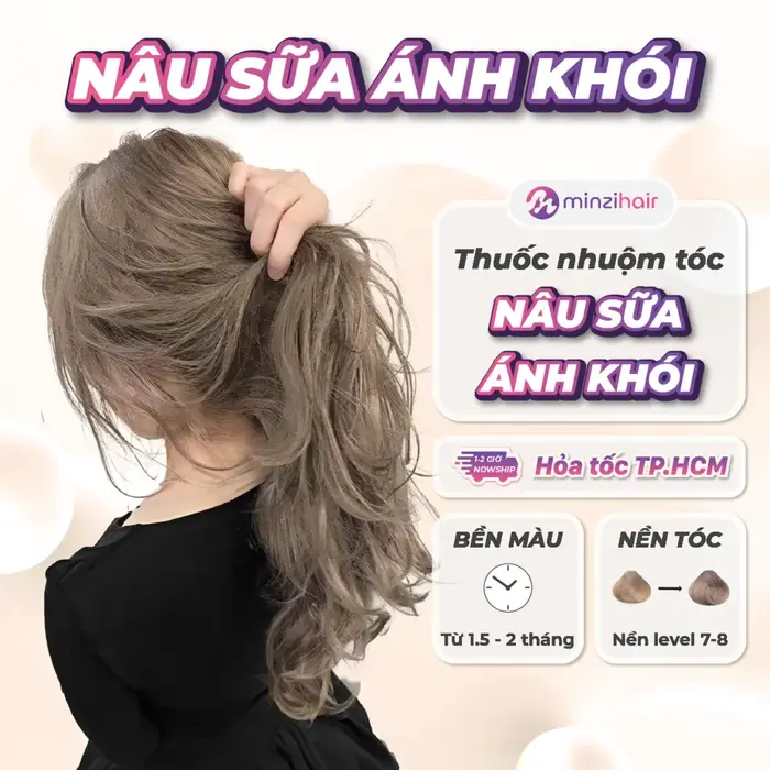 Thuốc nhuộm tóc NÂU SỮA ÁNH KHÓI - Không cần tẩy tóc