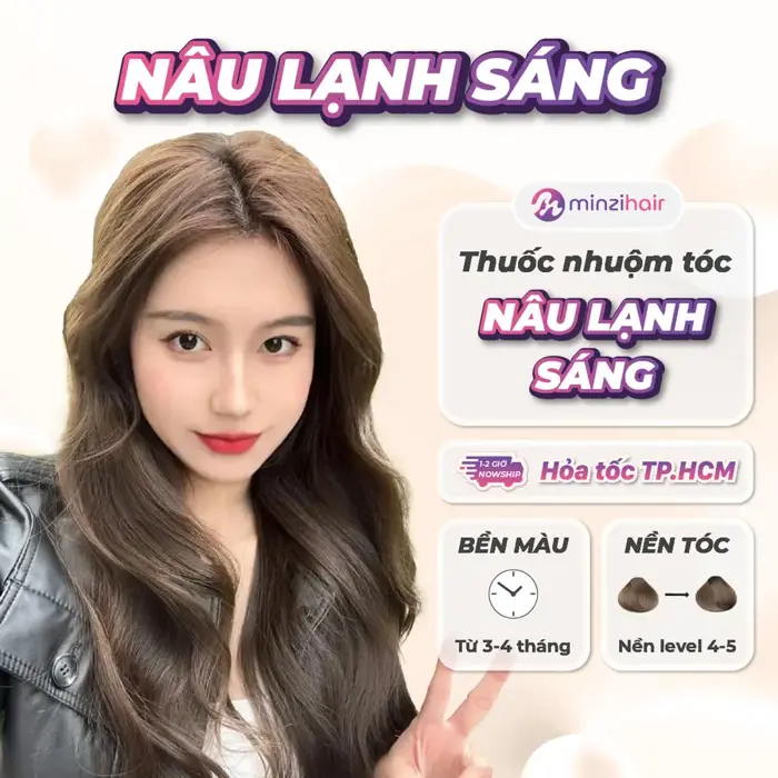 Thuốc nhuộm tóc NÂU LẠNH SÁNG - Không tẩy, Chuẩn salon