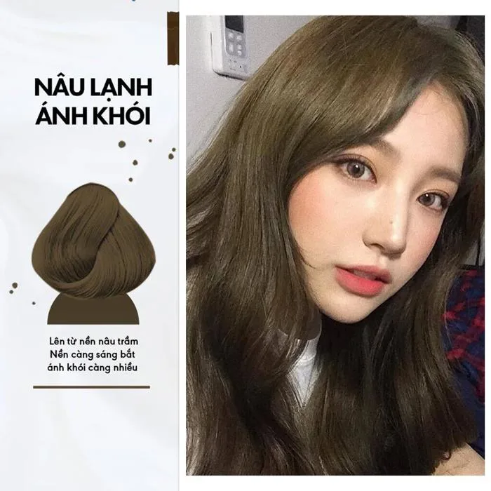 Thuốc Nhuộm Tóc Dạng Tuýp Nâu Lạnh Ánh Khói (Không Cần Tẩy) Damask - Mỹ Phẩm Chính Hãng