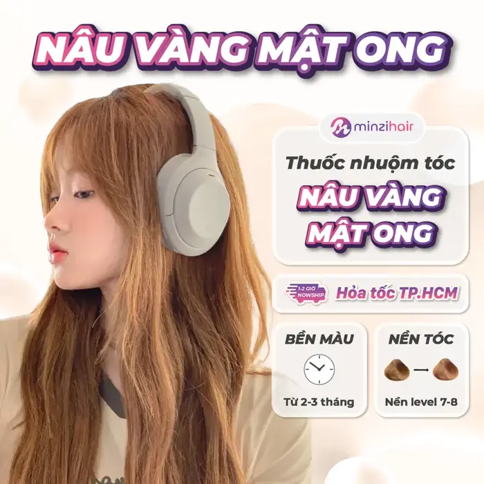Thuốc nhuộm tóc NÂU VÀNG MẬT ONG - Không tẩy, tôn da