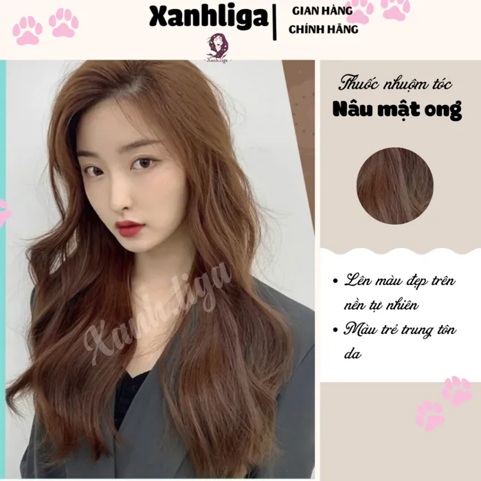 Thuốc nhuộm tóc nâu mật ong sáng | Shopee Việt Nam