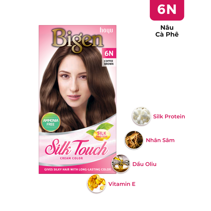 Bigen Silk Touch 6N - Nâu Cà Phê