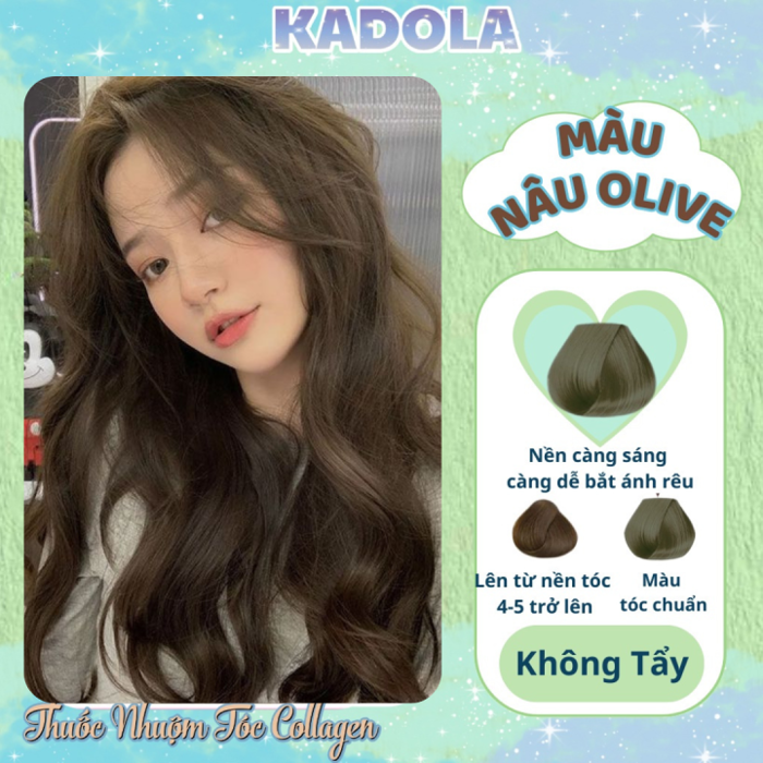Thuốc Nhuộm Tóc Màu Nâu Oliu Không Cần Tẩy Siêu Dưỡng – Thuốc Nhuộm Tóc  Kadola - Lazada | Lazada Việt Nam