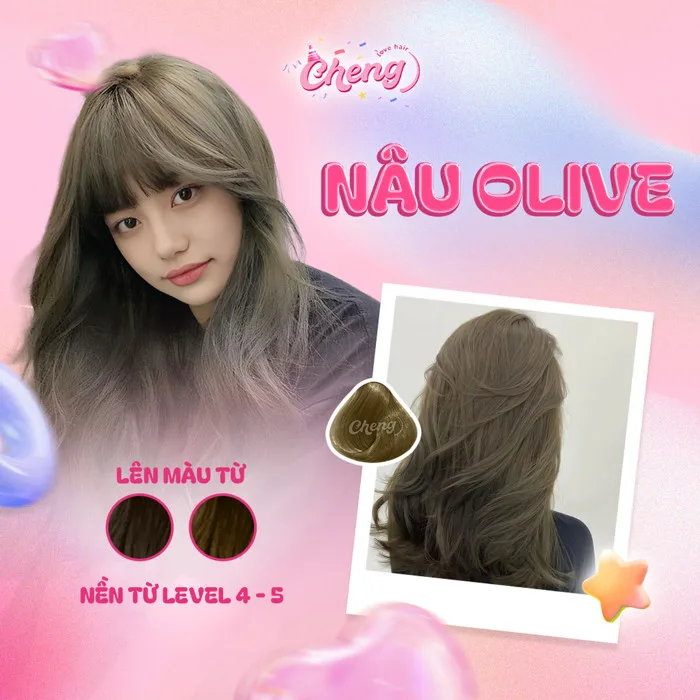 Thuốc Nhuộm Tóc Màu NÂU OLIU - NÂU OLIVE Không Tẩy | Chenglovehair,  Chenglovehairs