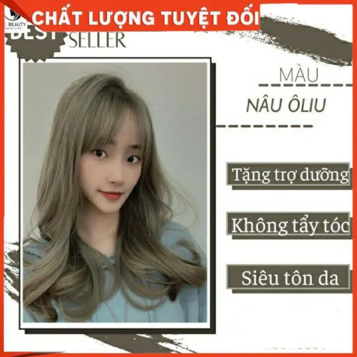 [Hàng loại 1] Thuốc nhuộm tóc NÂU OLIU - NÂU OLIVE kèm bộ dụng cụ nhuộm tóc