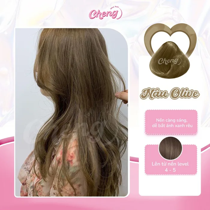 Nhuộm Tóc Màu NÂU OLIU - NÂU OLIVE Không Tẩy | Chenglovehair Chenglovehairs  Màu Tóc Nâu Olive Cho Mọi Làn Da Nhuộm Tóc Siêu Dưỡng Màu Tóc Tự Nhiên Và  Độc Đáo -