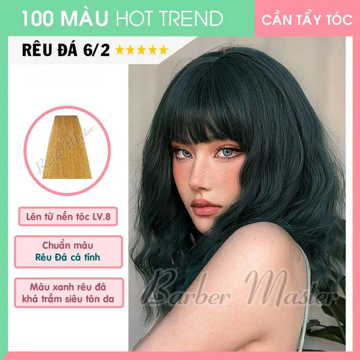 Thuốc nhuộm tóc màu Rêu Đá, Nâu Rêu - barber master color | Thankinhtoc.vn