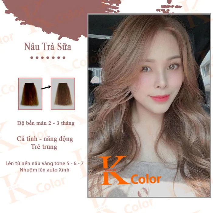 Thuốc nhuộm tóc màu Nâu Trà Sữa kcolor | Lazada Việt Nam Thuốc nhuộm tóc màu Nâu Trà Sữa kcolor | Lazada Việt Nam